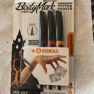 Bodymark Temporary Tattoo Marker, NEW, 3 pens